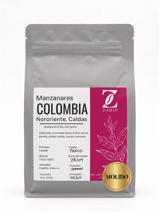 Cafe Molido Arabica Colombia Manzanares