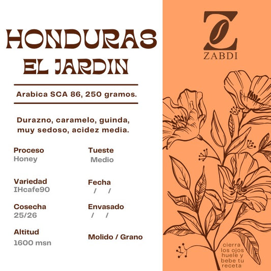 Cafe Arabica Honduras, El Jardín, 250grs.