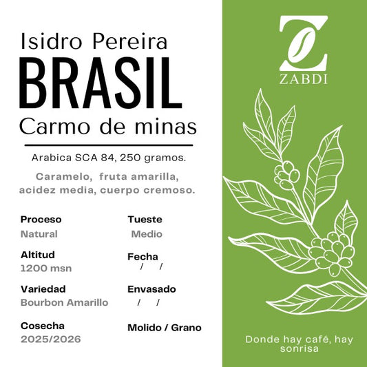 Cafe Arabica Brasil Carmo de minas, 250grs.